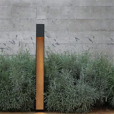 LED Corten 녹슨 볼라드 조명